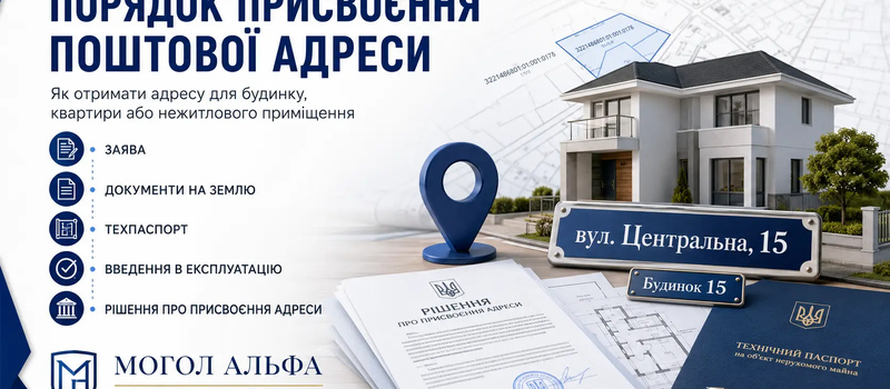 Порядок присвоения почтового адреса объекту недвижимости в Украине